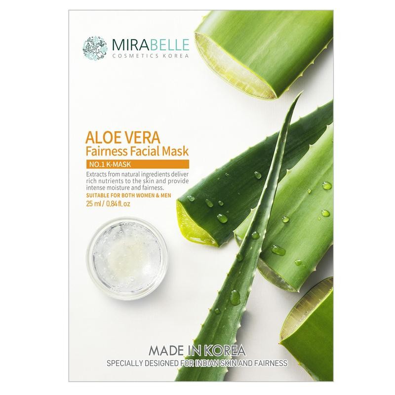 Facial Mask for acne skin: Mirabelle Aloe Vera Fairness Facial Mask