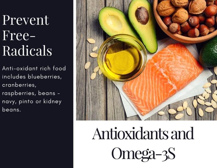 Follow a healthy diet containing Antioxidants & Omega-3s